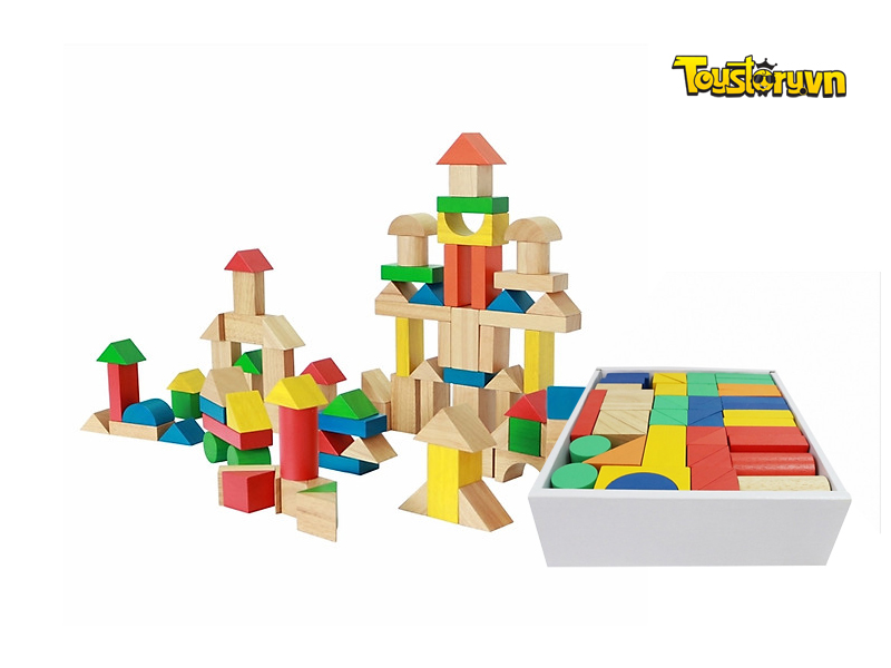 Đồ chơi bằng gỗ giúp bé tương tác với đồ vật