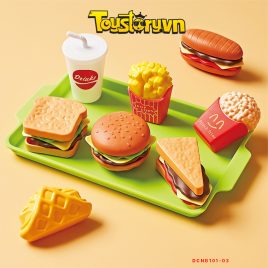 Đồ chơi nhà bếp Bánh Bamburger, Pizza, Bánh Bao, Trái cây DCNB101