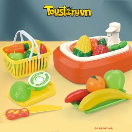 Đồ chơi nhà bếp Bánh Bamburger, Pizza, Bánh Bao, Trái cây DCNB101