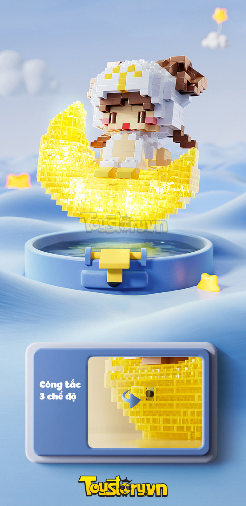 Lego 12 Cung hoàng đạo Mini - Cung Bạch Dương có đèn LED phát sáng 426PCS 9,8cm LEGOZODIACW2251