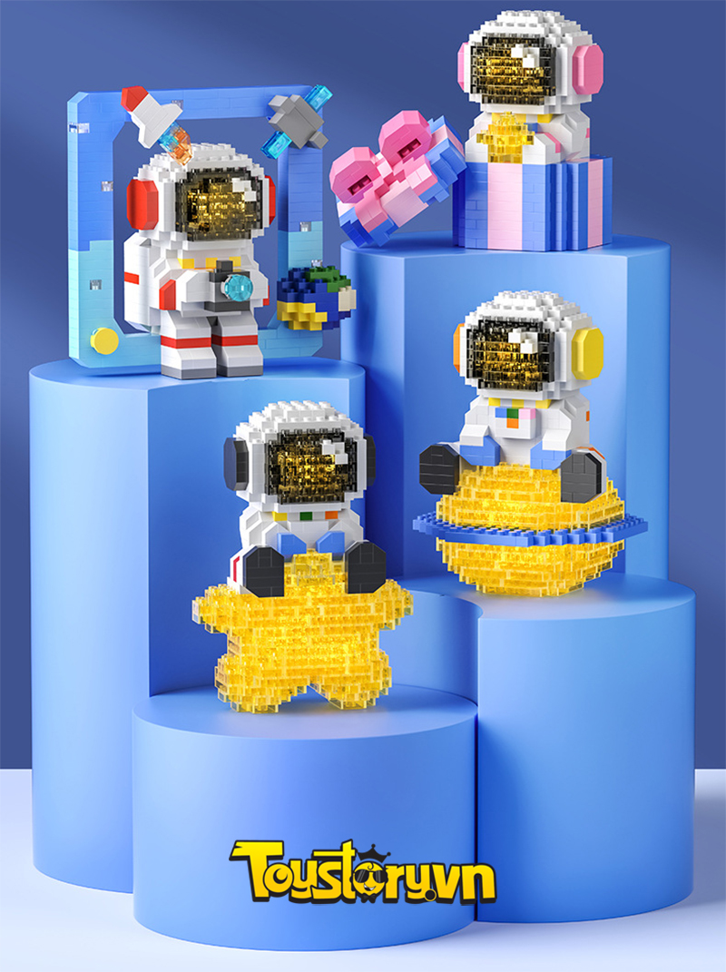 Mô hình lắp ráp Non-Lego Mini Phi Hành gia phát sáng LEGOW2205