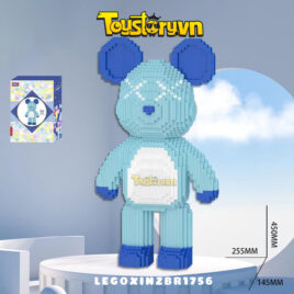 Lego Gấu BearBrick 45cm 3D một màu xanh Coban Tặng kèm Búa - LEGOXINZBR1756