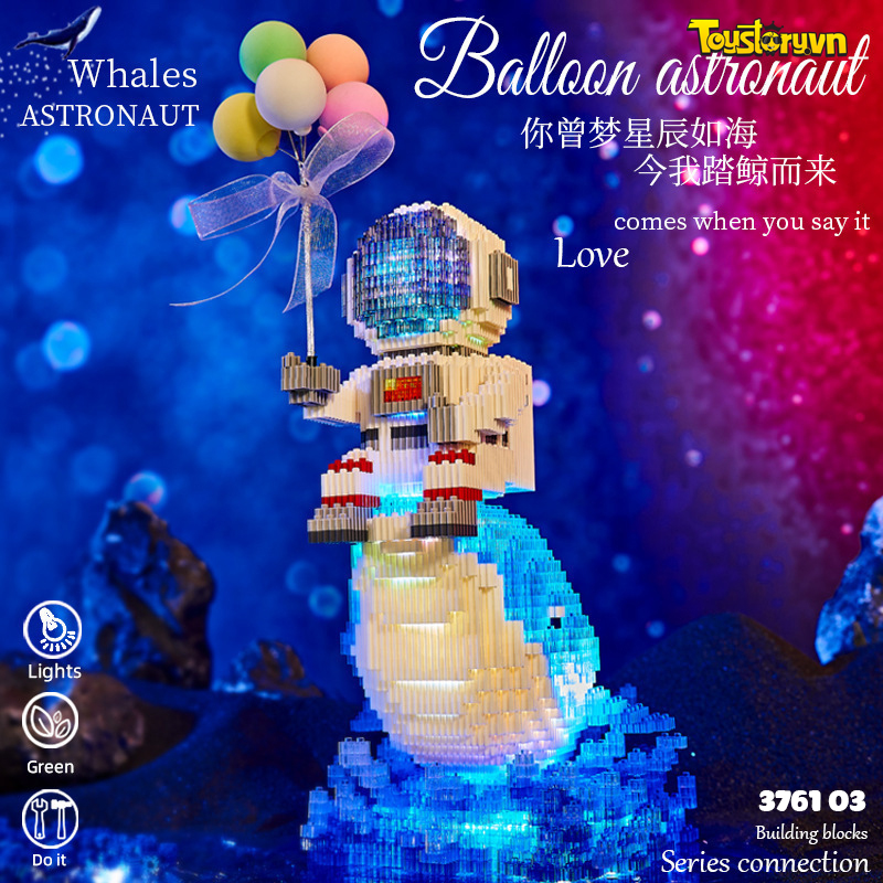 Lego Phi Hành Gia Ngôi trên Cá Voi cầm Bong Bóng có LED Phát sáng (3761 03)